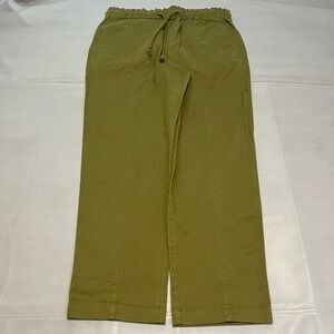 New LOFT Anne‎ Klein Women Olive Green Drawstring Military Baggy Pant-L-3425